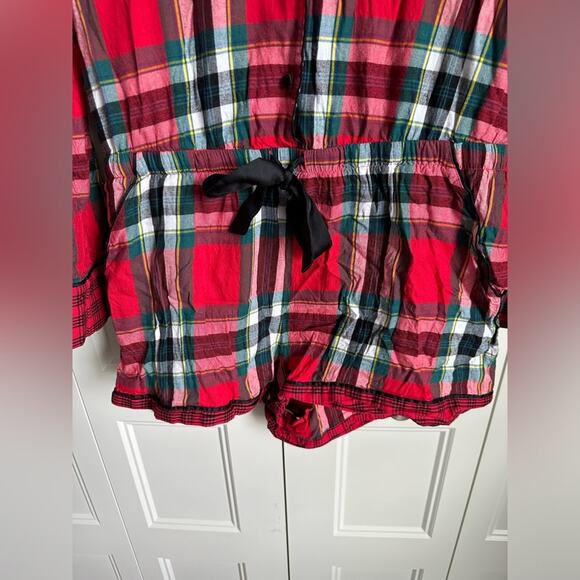 Victoria’s Secret Plaid Rhinestone Romper Size Large - Picture 7 of 11